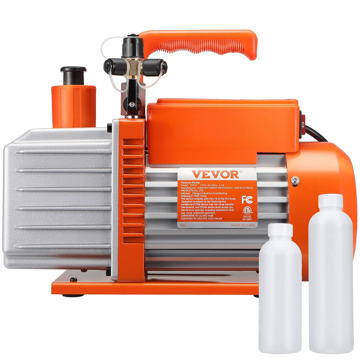 Vacuümpomp – Rotary Pomp – Vacuümzuiger – HVAC Pomp – Koelpomp – 375 W Motor – 2-Traps Diep Vacuüm Tot 25 Micron