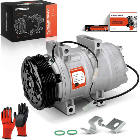 Frankberg ACP803000S Airconditioning Compressor Compatibel met XC90 2003-2007 S60 S80 AC Compressor 12V 6PK 117.47MM 2.5L 2.9L 3.2L Vervanging # ACP803000S