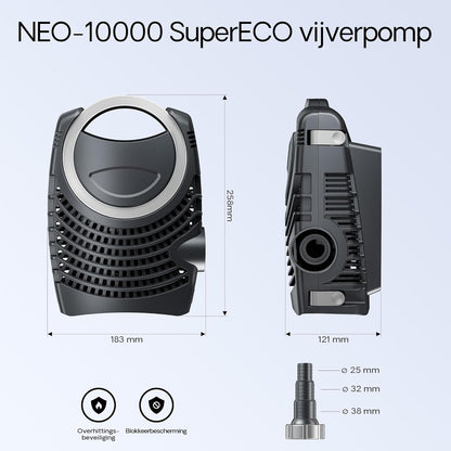 SunSun filterset voor 60.000 l UVC 36 W NEO10000 pomp 80 W slang 25 m vijver filter