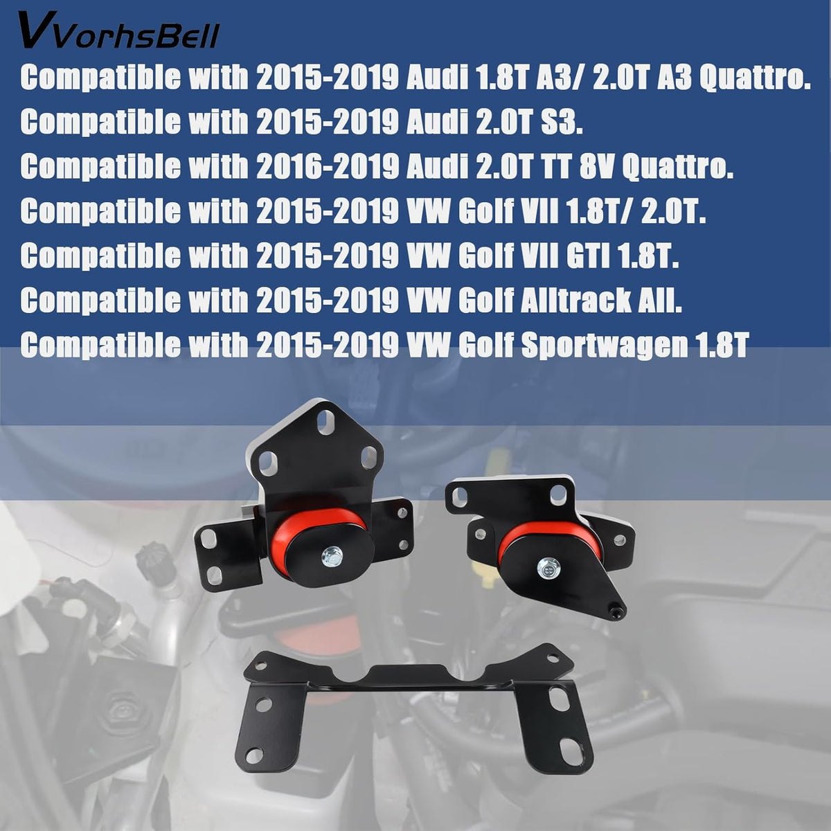 Motorsteunset compatibel met VW Golf GTI MK7 MKVII & Audi A3 8V S3 TT MQB Platform Motor Transmissie Mount