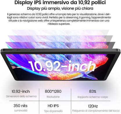 OSCAL Tablet 27,9 cm (11 inch), Android 14, 4G LTE + 5G WLAN, 24 GB RAM + 128 GB (2 TB uitbreidbaar) | 120 Hz HD-display | Octa-Core | 13 MP camera | pc-modus | Widevine L1 | GPS | accu 7700 mAh
