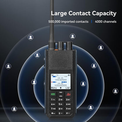 Retevis Ailunce H1 DMR Ham Radio, APRS/GPS Radiocommunicatie, Realtime Locatie Tracking, Talk Alias, Type-C Oplaadbaar, Dual Band Walkie Talkie voor Ham Event (1 Stuk)