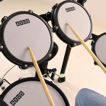 Axus AXK5 Elektronisch Drumstel - Complete Set met Mesh Heads, 25 Geluiden, USB MIDI, Koptelefoon, Kruk & Stokken Inbegrepen - Perfect voor Beginners Volwassenen Kinderen Thuis Oefenen