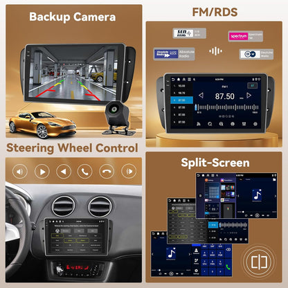 Android Autoradio – Multimedia Systeem – Inbouw Radio – Navigatie Unit – CarPlay Radio – 9 Inch Touchscreen – Draadloze CarPlay & Android Auto – Achteruitrijcamera & Bluetooth Handsfree