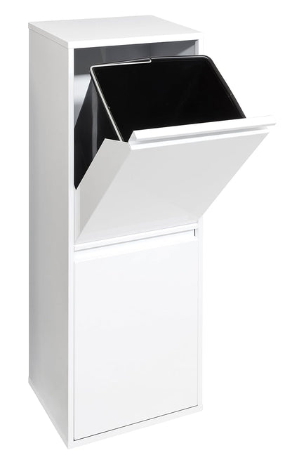 ARREGUI Basic CR201-B Recyclingcontainer | Afvalcontainer in Staal | 2 Compartimenten 2x17 L (34 L) | Multifunctionele Recyclebak voor Afvalscheiding | Afvalbak voor Keuken, Huis of Kantoor | Wit