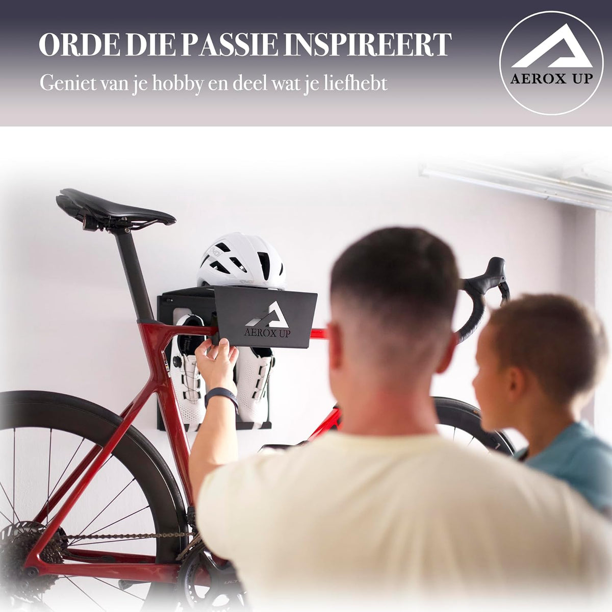 Fiets wandhouder - Fiets muurbeugel - Fiets ophangsysteem - Fietsrek wandmontage - Wandhouder fiets - Fiets ophangen muur - Fiets houder garage - Compact fiets ophangen binnen
