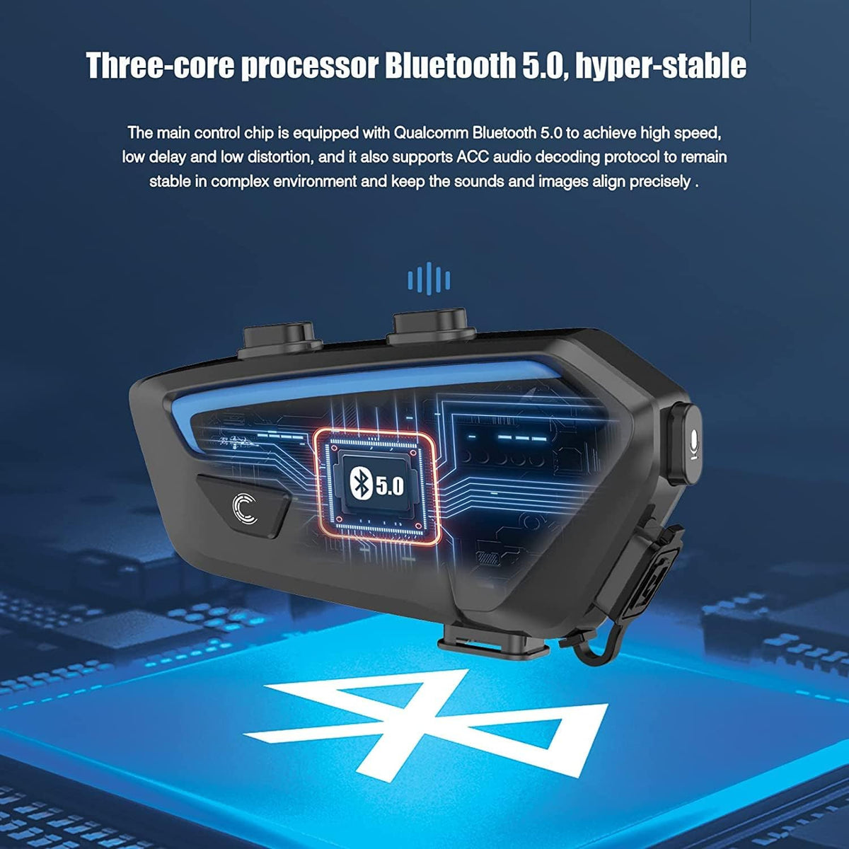 FreedConn FX Motorfiets Bluetooth Headset met Muziek Delen, 2 stks FX 10 Riders 1500m Groep Helm Bluetooth Intercom met Ruisonderdrukking/FM Radio, /Universele Koppeling/Zwart Ultradunne Body