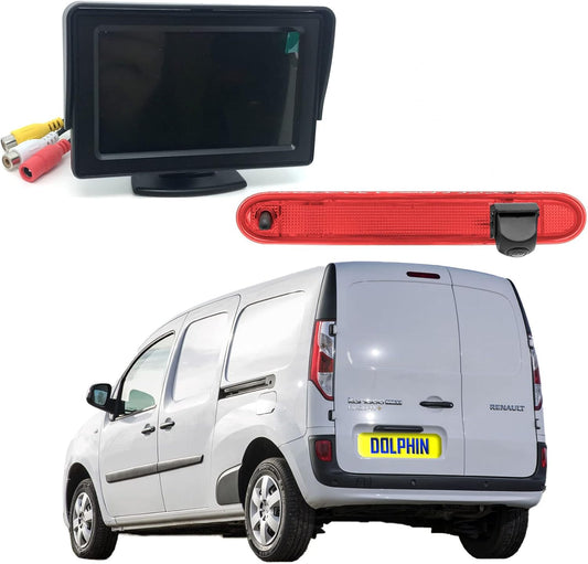 Dolphin Automotive Remlicht achteruitrijcamera voor Renault Kangoo 2007-2021 (camera met 4,3 inch dashboard)