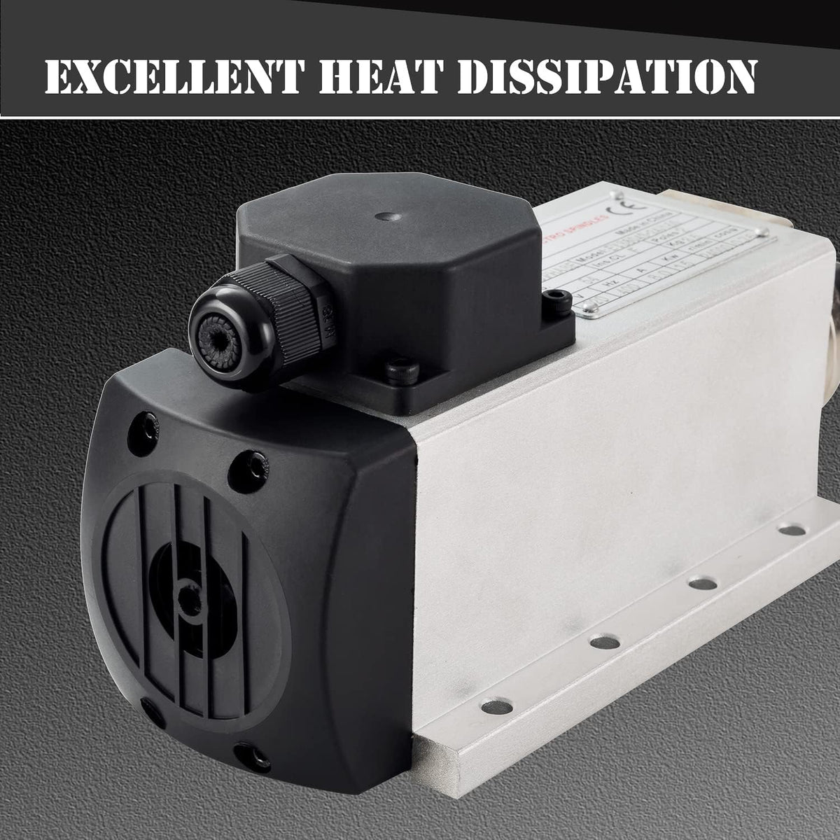 CNC-spindelmotorset, 220 V, 1,5 kW, ER16, luchtgekoelde vierkante spindelmotor CNC-spindelmotor + 220 V 1,5 kW VFD + kraagset ER16 + draden + boorbits + sleutel voor CNC-routermachine