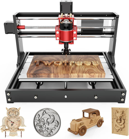 Twotrees TTC 3018 Pro CNC freesmachine, geüpgraded 3-assen graveermachine van metaal voor hout/acryl/MDF/Nylon, 300 x 180 x 40 mm werkgebied