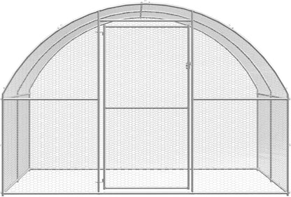 JUDYY Kippenhok voor buiten, 3 x 4 x 2 m, van verzinkt staal, kippenhok en kooi, kippenhok voor buiten 3095473 - QUORE