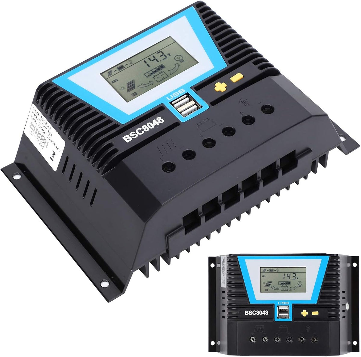Solar Charge Panel,Solar Charger Controller, Battery Intelligent Regulator Zonne-energie, Discharge Control Regulator, voor verschillende batterijen BSC8048 80A 12V/24V/36V/48V Charging Control