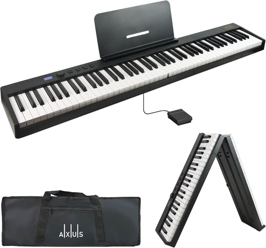 Opvouwbare Digitale Piano 88 Toetsen – Keyboard – Digitale Piano – Piano Keyboard – Vouwpiano – 88 Semi-Gewogen Toetsen – 128 Geluiden En 128 Ritmes