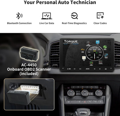 Android Autoradio – 2 DIN Autoradio – Car Radio – Multimedia Systeem – Auto Entertainment – 9 Inch QLED Touchscreen – Ingebouwde 4G LTE & Draadloze CarPlay en Android Auto