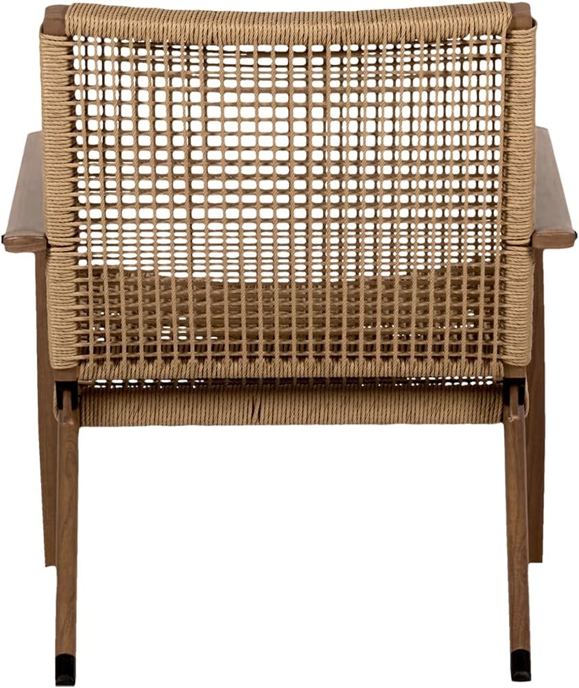 Dion rattan garden chair - with armrests - brown - QUORE