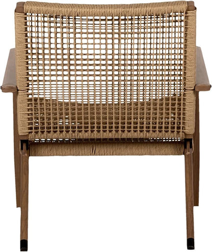 Dion rattan garden chair - with armrests - brown - QUORE