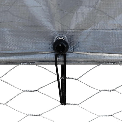 Gecheer Chicken Coop with Roof and Door, Galvanized Steel, Chicken Coop for Chicken House, Small Animals, Poultry Cage, Animal Transport Box