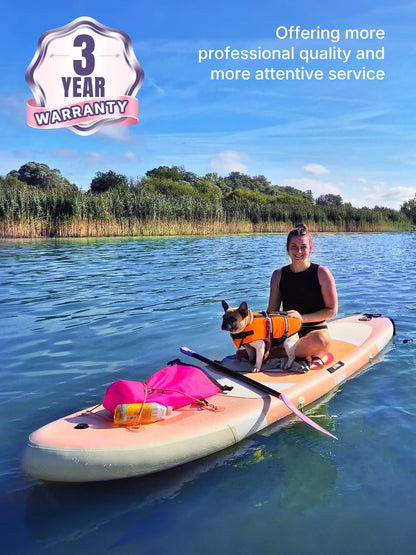 Niphean Opblaasbare paddleboard met (beginnervriendelijke) stabilTrac-vin en duurzame SUP-accessoires, 3 m, om op te staan, voor volwassenen en jongeren, veelzijdig voor yoga, cadeau-ideeën