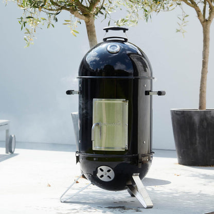 Barbecook rookoven Oskar M uit email zwart 44cm 54x61x112cm