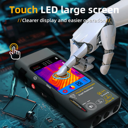 BSIDE SH7 Thermische multimeter 320 × 320 resolutie, 3,98 inch TFT touchscreen, 25 Hz, camera (-20-550 ℃), 15 TRMS beeldvormende pallets