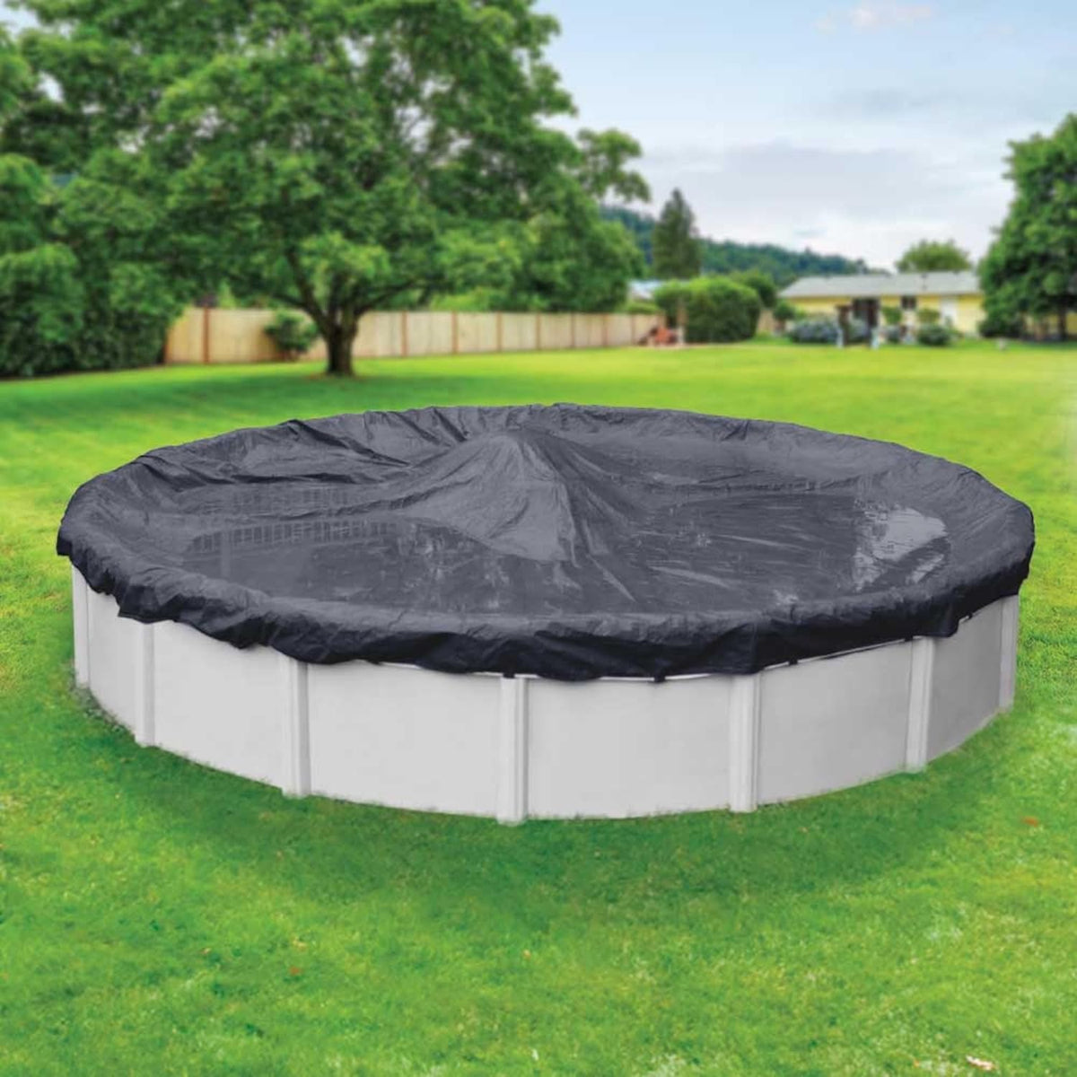 Winterhoes Economy voor 3,7 m Ronde Bovengronds Zwembad – Afdekzeil – Zwembadzeil – Zwembadhoes – Zwembadafdekking – Polyethyleen – UV- en Weerbestendig