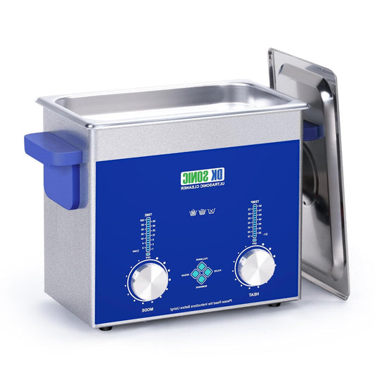 Ultrasoonreiniger – Ultrasoon apparaat – Sieradenreiniger – Brillenreiniger – Horlogereiniger – 3 Liter RVS Tank – Verwarming tot 80°C en Instelbare Timer - QUORE