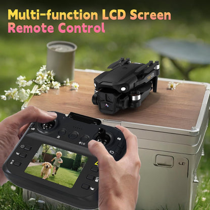 Opvouwbare Drone met Camera, Drones met LCD-schermtransmissie, Headless-modus, 90° Elektrische Aanpassing, RC Quadcopter voor Volwassenen, TD12LCD Drone voor Beginners