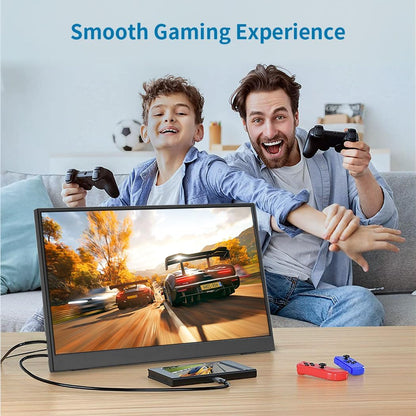 Draagbare monitor Touchscreen 14 inch, USB-C & FHD extern display 100% sRGB anti-schittering oogverzorging, privacybescherming, laag vermogen, VESA monteerbare reismonitor voor laptop/Mac/Gaming