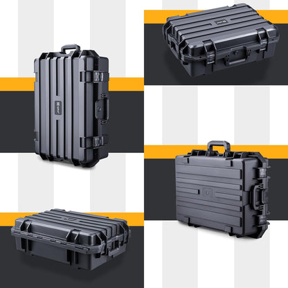 Lykus HC-6020 Waterdichte Koffer met Aanpasbaar schuim, Binnenmaat 59,3 x 42,3 x 19 cm, Geschikt voor Elektronica en meer