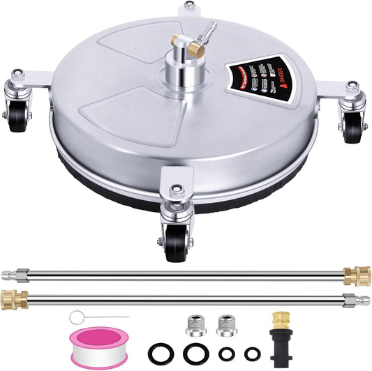 Hogedrukreiniger Oppervlaktereiniger – Terrasreiniger – Opritreiniger – Roterende Schoonmaakkop – Hogedrukaccessoire – 38 cm Reinigingsbaan – Max 4000 PSI Druk