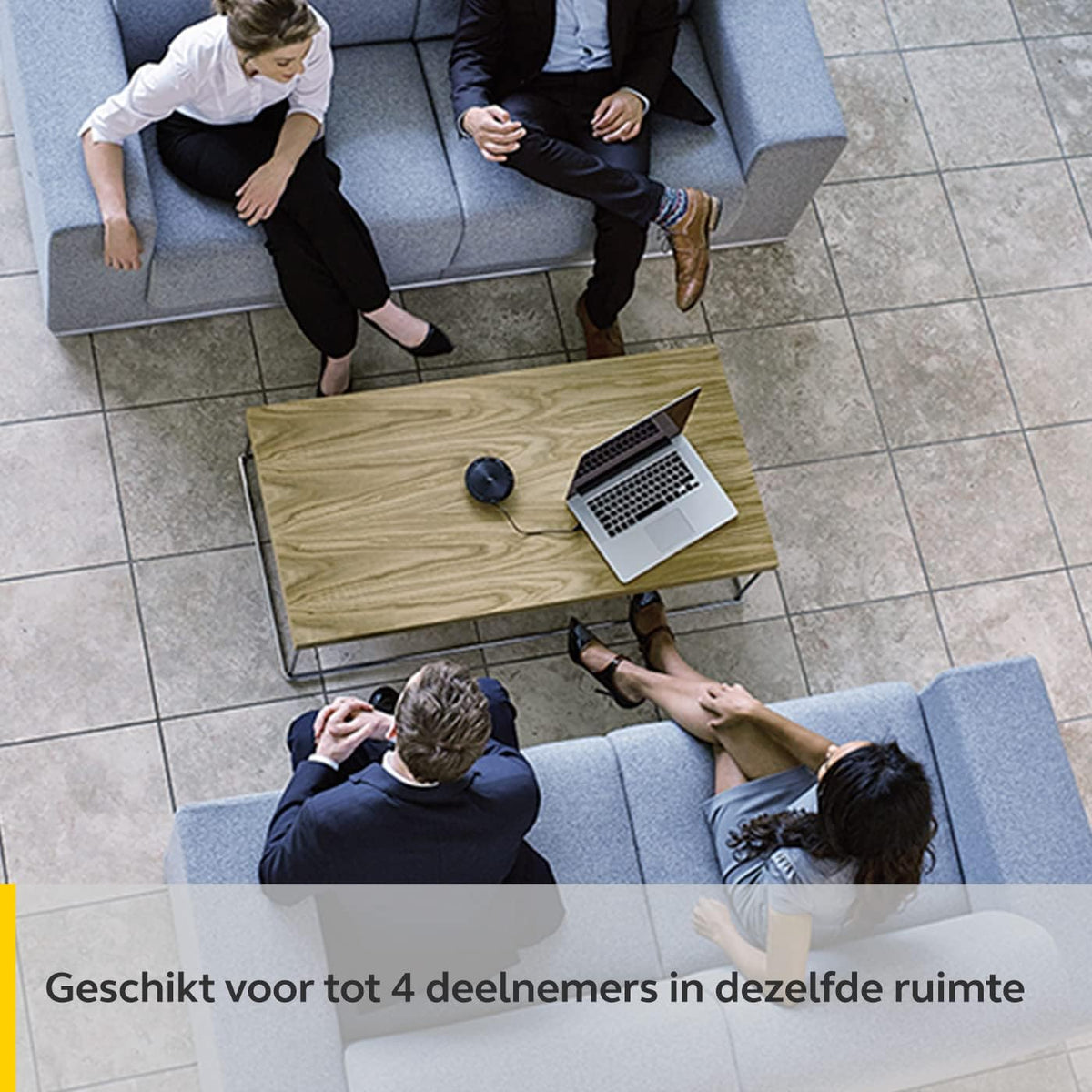 Jabra Speak 410 Speakerphone – Unified Communications-geoptimaliseerde Draagbare Conferentiespeaker met USB – Plug-en-Play-verbinding met Computers