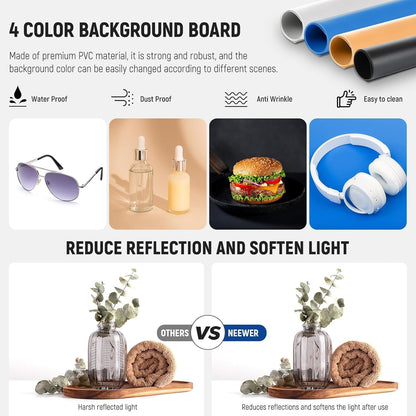 Opvouwbare Fotostudio Lichtbak – Lichtbox – Fotobox – Fototent – Fotobooth – 60 x 60 x 60 cm – 160 Leds, 5600K Dimbaar