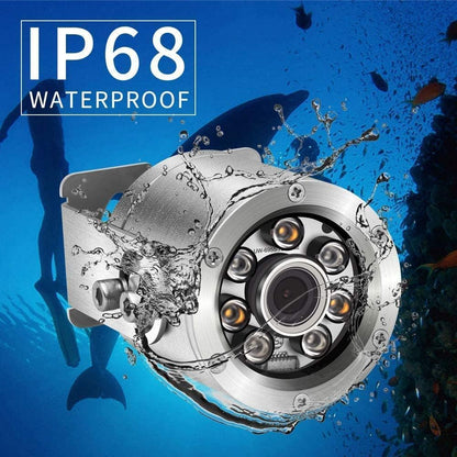 Barlus Onderwatercamera POE 5MP CMOS lens 100° groothoek zee roestvrij staal met vullicht IP68 waterdicht camera voor 24/7 koivijver met 9,8 m kabel