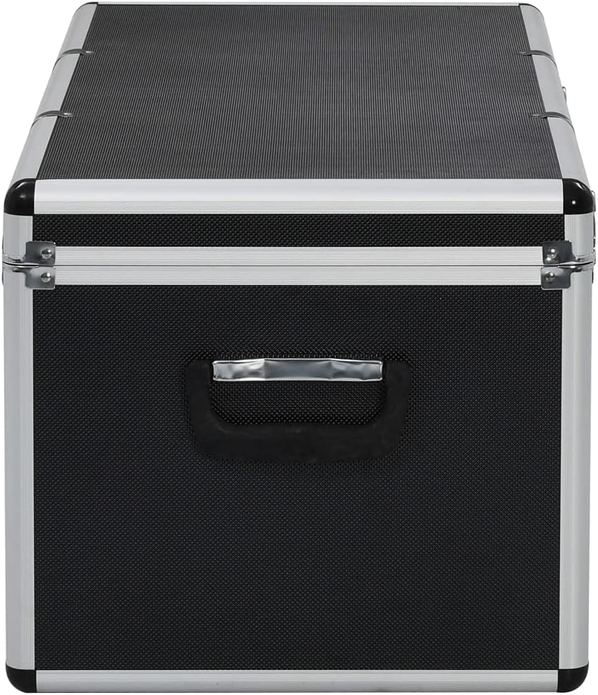 vidaXL Opbergkoffers 3 st aluminium zwart