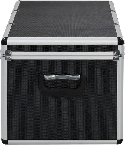vidaXL Opbergkoffers 3 st aluminium zwart