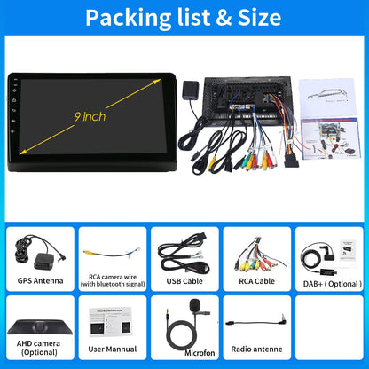 9-inch scherm auto-audio voor radio FIAT Iveco Daily IV V VI Citys Bus Box Kombi Furgon MK5 MK6 Estate 2006-2024, CayPlay autoradio met Bluetooth GPS RDS Navi Mirror Link FM SWC