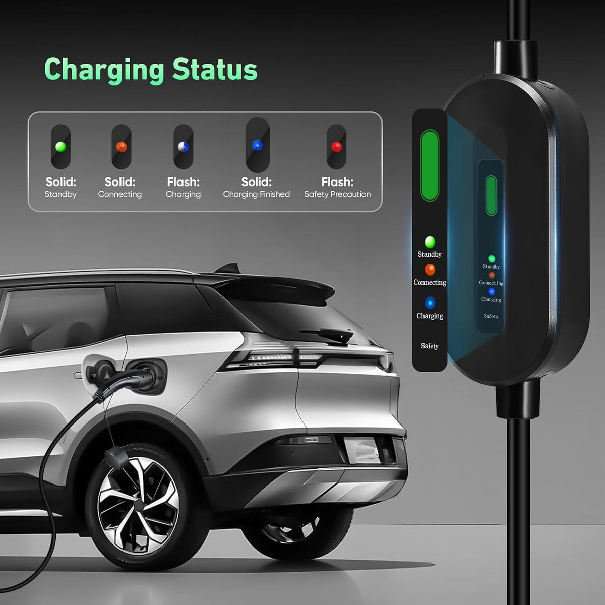 EVJUICION Type 2 Schuko Oplaadkabel voor Elektrische Auto - 16A, 10m, 3,68 kW, 1-Fase EV Chargeur, IEC 62196-2 BEV PHEV