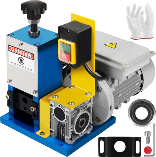 Happybuy Elektrische stripmachine 1,5-25 mm, automatisch draadstripgereedschap met 1 extra mes, eenvoudig te bedienen voor het recyclen van koperdraden