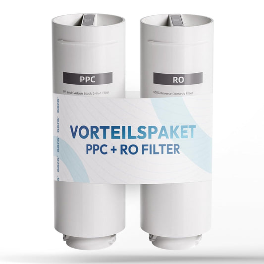 Vervangingsset omgekeerde osmose – waterfilterset – osmosefilter – filterset – vervangingsfilter – voor onderbouwinstallatie – 8-Traps filtratie – filterwisseling in 3 seconden
