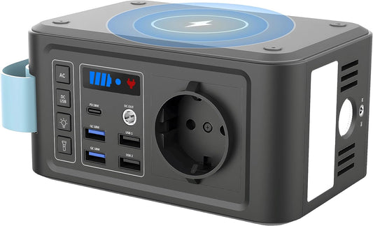 Powerbank – Power Station – Mobiele Batterij – Draagbare Oplader – Noodstroom – 230 V Stopcontact – 24000 mAh Capaciteit – 10W Draadloos Opladen