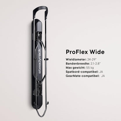 Fietsenrek – Fietsrek – Fietsbeugel – Fietsenhouder – Wandgemonteerd Fietsenrek – Voor Mountainbike, E-MTB, Gravelbike En Fietsen Met Spatborden – Belastbaar Tot 55 Kg – Voor Banden Tot 2,8 Inch