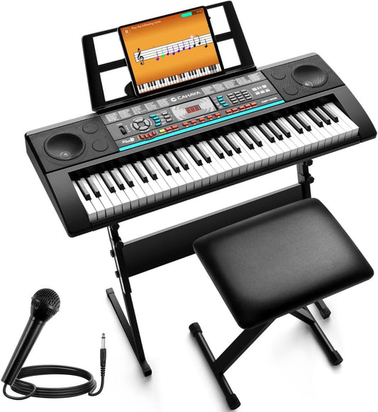 Keyboard 61 Toetsen – Pianotoetsenbord – Elektrisch Keyboard – Elektronisch Keyboard – Muziektoetsenbord – 128 Geluiden En 128 Ritmes – 3 Leermodi