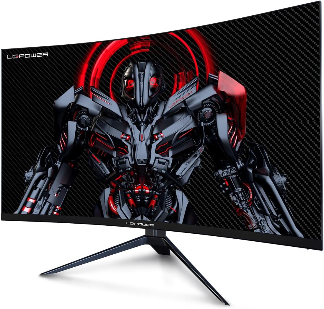 LC-POWER 32" Gaming Monitor 165Hz, 1ms, VA, 1500R Curved, Compatible FreeSync, Ultra Slim Frame, VESA Mountable (FHD 1920x1080, HDMI, DisplayPort) - LC-M32-FHD-165-C-A