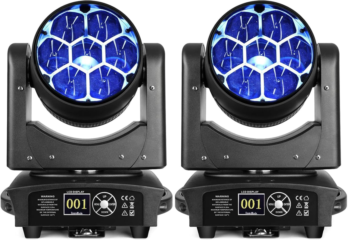 BETOPPER Moving Head discolicht partylicht 7x40W LED Beam / Wash / Zoom / Dazzle / Strobe Effect RGBW 4in1 discobal Big Bee Eye podiumschijnwerper CTO Mode DMX DJ licht (2S)