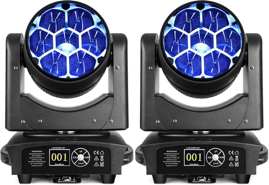 BETOPPER Moving Head discolicht partylicht 7x40W LED Beam / Wash / Zoom / Dazzle / Strobe Effect RGBW 4in1 discobal Big Bee Eye podiumschijnwerper CTO Mode DMX DJ licht (2S)
