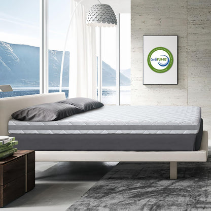 Matrastopper – Geltopper – Topmatras – Matrasbeschermer – Gelmatras 100 x 200 cm – 10 cm Koudschuimkern H3/H4 – Ademend 3D-Mesh Overtrek