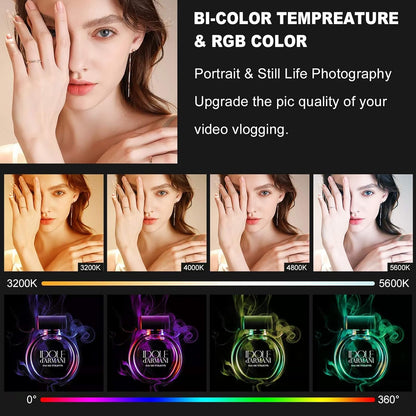 RGB Led-videolamp – Videolicht – Videoverlichting – Studiolamp – Fotolicht – 1 Lichtpaneel – App-bediening – 8 Scènemodi