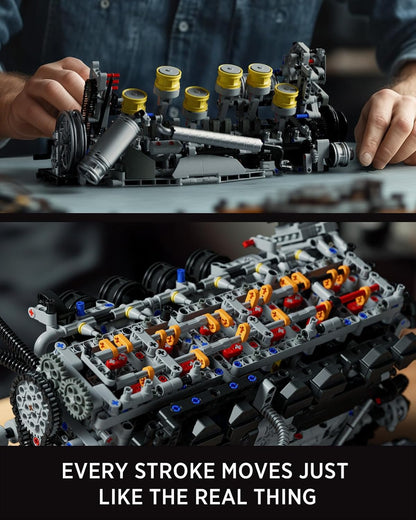 Nifeliz L6 Motor Modelbouwset voor Volwassenen, Technique Motor Verzamelbaar Model Speelgoed Bouwpakket, Verzamelbare Cadeau (2,820 PCS, NF10316)