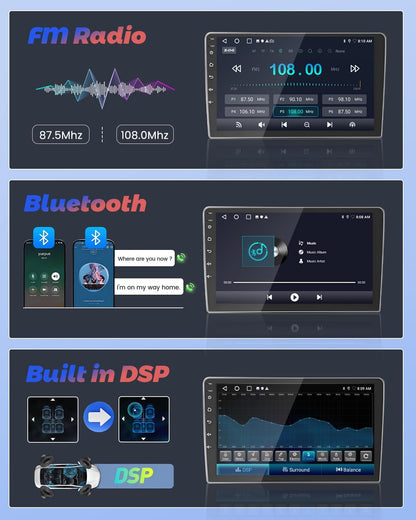 2+64 GB Android 13 autoradio voor Nissan Qashqai J10 2006-2016 Radio Wireless Carplay Android Auto, 9 inch IPS touchscreenradio met achteruitrijcamera, Bluetooth, navigatie, wifi, DSP, EQ, Mirror Link