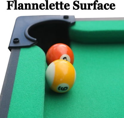6FT Pool Billiard Table, Folding Snooker Table, Billiard Table with All Accessories for Children and Adults - QUORE